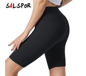 Pantalones de cinco longitudes de cintura alta para mujer, mallas ajustadas de Color puro, pantalones cortos deportivos de verano para mujer XS rojo