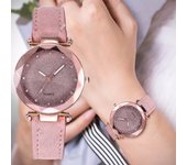 Reloj de cuarzo de oro rosa con diamantes de imitación coreanos a la moda para mujer, reloj con correa para mujer negro