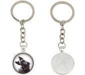 Scottish terrier, Aberdeen Terrier, Scottie, Aberdeenie - keychain in a box, own photo, keychain pendant from Art-Dog brand plata