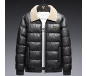 Chaqueta gruesa informal de invierno para hombre, abrigo cálido transpirable a prueba de viento, chaquetas con cremallera de manga larga de Color sólido de talla grande para hombre M negro