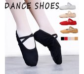 Zapatos de ballet para niñas, zapatillas de ballet de suela suave de lona, ​​zapatos de bailarina de práctica para niños, zapatos de baile para mujer 30 negro