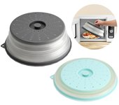 Cubierta para microondas para alimentos, cubiertas plegables para salpicaduras y platos para microondas, tapa de fácil agarre y colador de alimentos, apto para lavavajillas One Size