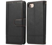 For iPhone SE (2022) / SE (2020) / 7 / 8 4.7 inch Cell Phone Case PU Leather Wallet Cover with 2 Straps