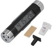 Termómetro para coche K01, multifuncional, con batería y pantalla LCD luminosa para salpicadero.