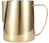Jarra de café de acero inoxidable 304, accesorio multifunción para espumar leche, color dorado, 350 ml