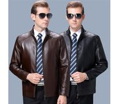 Chaqueta de piel auténtica de oveja para hombre, chaqueta de piel de cabra para personas de mediana edad y mayores, chaqueta informal de terciopelo grueso de invierno para papá 170