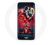 Coque pour Samsung Galaxy S6 Formule 1 Sebastian Vettel Pilote F1 Rouge