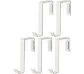 Juego de 5 colgadores de puerta Yamazaki Jitsugyo, color blanco, aprox.. Gancho inteligente para puerta (ancho 1,5 x profundidad 7 x alto 9 cm) 4890