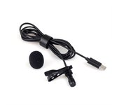 Micrófono Lavalier JH042 TypeC micrófono condensador omnidireccional excelente sonido para Audio y negro