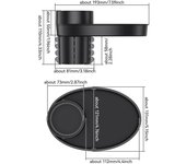 Bandeja para refrigerios para asiento de automóvil Portavasos portátil con organizador de platos Portavasos giratorio para asiento de automóvil con alimentos color rosa