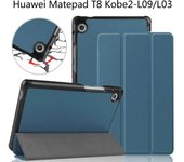 Para Huawei MatePad T8 Kobe2-L09 Kobe2-L03 8,0 ''Tablet Ultra delgada Funda de cuero con soporte magnético Funda para Huawei T8 verde oscuro