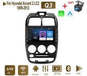 Reproductor de vídeo Multimedia Android Radio para coche de 8 pulgadas navegación GPS para Hyundai Accent 2 LC2 1999-2012 con botón perilla estéreo Carplay 2 + 32GB 1+32GB