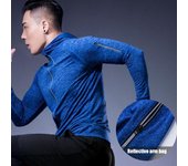 Sudadera con capucha y cremallera completa para hombre, de secado rápido, con tira reflectante, chaqueta deportiva con cremallera, sudadera con capucha para correr, fitness y golf M gris