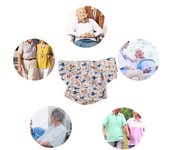 Pañal reutilizable para adultos Supretto de tela, pez (90580002)