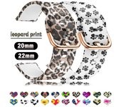 Correa de silicona impresa para Samsung galaxy watch 6 Classic-5-pro-4, pulsera deportiva de 20mm y 22mm para Amazfit GTS/GTR/4/3/2e Mini 20mm