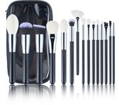 Juego completo de pinceles para sombras de ojos, pinceles para polvos sueltos, pinceles para polvos, 15 pinceles de maquillaje, herramientas de maquillaje de belleza.