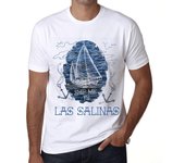 Camiseta vintage para hombre, camiseta gráfica, envío a Las Salinas, blanca XS blanco