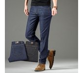 Vaqueros supersuaves para hombre, pantalones de pierna recta de marca de tendencia empresarial, pantalones vaqueros ajustados elásticos para hombre, novedad de primavera/verano 42