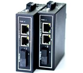 Configuración del convertidor de medios Ethernet industrial WIWAV, uso silencioso, WDH-2ET1FX-DC, 10/100 Mbps, 3 puertos (2 piezas)/No requerido/Ahorro de energía/Sin ventilador negro