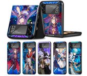 Genshin-funda de juego Impact para Samsung Galaxy Z Flip 4 Z Flip 3 5G ZFlip3 ZFlip Flip3 ZFlip4 zflip, funda protectora negra Samsung Z Flip 5G