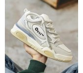 2024Zapatillas de skate retro para hombre, zapatillas de plataforma cómodas y transpirables, zapatillas vulcanizadas con suela gruesa, zapatillas informales 39 beige