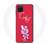 Coque pour Samsung Galaxy A12 BTS Bangtan Garçons BT21 Cooky Fond Rouge