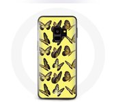 Coque Samsung Galaxy S9 Papillons Fond Jaune