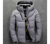 Chaqueta de invierno para hombre, abrigo térmico grueso de calidad, Parka roja y negra para nieve, prendas de vestir cálidas para hombre, chaqueta de plumón de pato blanca a la moda para hombre M rojo