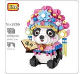 LOZ 9265 Animal World Beijing Opera Panda China Crown Fan DIY Mini bloques de diamante juguete de construcción para niños regalo sin caja