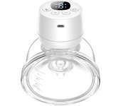 Extractor de leche portátil, extractor de leche eléctrico manos libres para amamantar, 3 modos, 9 niveles de succión, bajo blanco
