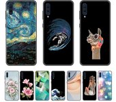 Para Samsung Galaxy A50 Funda negra 6.4 pulgadas Tpu Suave Galaxy A50 Silicona a prueba de golpes Protección total Ultra delgada Lujo A50-Style 1