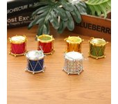 Adorno navideño de tambor pequeño con láser, caja de regalo colorida, colgante para árbol de Navidad, adornos de Año Nuevo