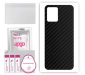 Adhesivo protector trasero apgo compatible con Realme 8i, lámina de vinilo - Patrón negro carbón