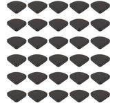 30 protectores de borde de silicona suave y delgados para muebles, protectores de borde para niños, color negro negro