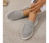 Zapatos planos retro de punta redonda con acabado esmerilado para mujer, talla grande, estilo informal de jardín para verano. 40 color rosa