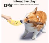 Juguete de peluche vegetal para perros, juguete interactivo para masticar, calmante para cachorros, juguete chirriante para aliviar el estrés y el aburrimiento, ideal para mascotas. E