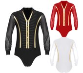 Camisas de baile con diamantes de imitación brillantes para hombre, traje de baile latino moderno de manga larga S blanco
