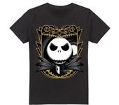 Camiseta con sombras de Jack Skellington de Pesadilla antes de Navidad para hombre L negro