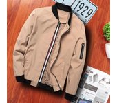 Chaquetas casuales para hombre, camisetas de béisbol, chaquetas tipo cárdigan para hombre, chaqueta de bombardero para exteriores, abrigo de manga larga para primavera y otoño M negro