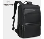 Mochila extensible Tigernu para hombre, Mochila fina de viaje, Mochila impermeable para hombre, Mochila para ordenador portátil de 15,6 pulgadas, Mochila para hombre 43*31*(9/16)cm negro