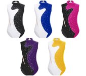 Mallas para niñas gimnasia sin mangas con diamantes de imitación ropa de baile brillante leotardo de patinaje artístico sobre hielo ropa de baile 5-6 Years negro