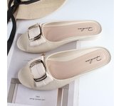 Moda verano mujer zapatos peep toe señoras diapositivas sandalias mujeres zapatillas zapatos casuales para mujer 36 negro