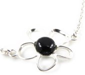 Les Trésors De Lily [H3476] - Bracelet Argent 'Déesse Noir de Jais' noir argenté (rhodié) - 20 mm negro