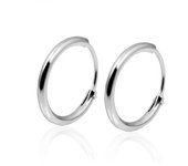 Pendientes de aro de Plata de Ley 925 para mujeres y hombres, pendientes circulares más gruesos de lo Normal, aros, pendientes, joyería 20mm