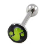 Les Trésors De Lily [G6991] - Piercing Lengua 'Dollar' verde negro verde