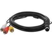 Cable AV para Sega MegaDrive 2 II y; 3 cables RCA AV TV Audio Vídeo - 1,8 m | ZedLabz