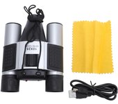 Binoculares digitales 10x25 con cámara de fotos y video HD, telescopio de mano con aumento de 10X y 32 GB