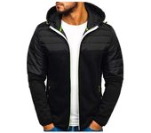 Otoño e Invierno Moda Chaqueta Casual Hombres Sudaderas Con Capucha Abrigo Deportivo Casual Yasheng 2XL negro