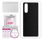 apgo Protective Skin Sticker for the back compatible with Oppo Find X2 Neo, Wrap Film, Foil, Vinyl - Pattern Carbon Black