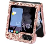 Funda de lujo con purpurina ostentosa para Samsung Galaxy Z Flip 5 Flip5, fundas protectoras de teléfono a prueba de golpes para Galaxy Z Flip 5 5G, funda de silicona suave plata